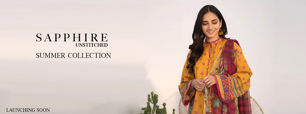 Sapphire Unstitched Collection at Upto 50% Off exclusively on Rilancio